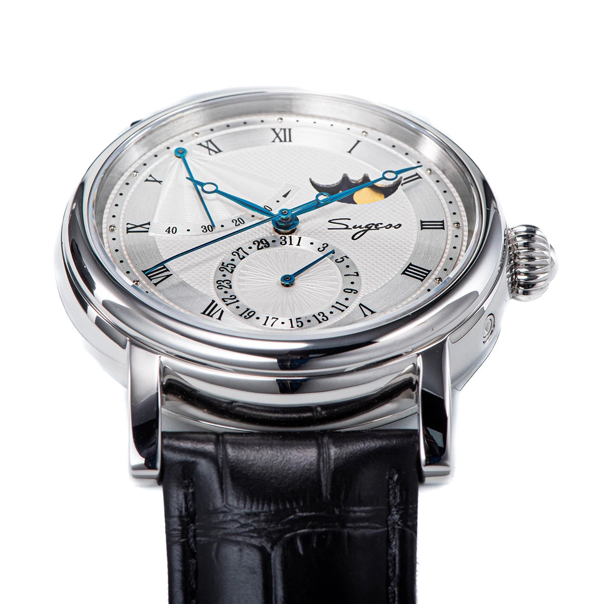 Verlion® – Nocturne Moon | Classic Men’s Moonphase Automatic Watch with Sapphire Glass & Nighttime Elegance