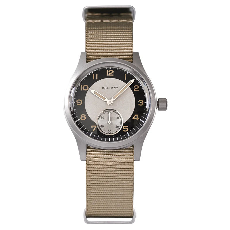 Genthorne® – Noirgent 36 | Retro Tuxedo Dial Men's Quartz Watch with Luminous Leather Strap & 10ATM Waterproof