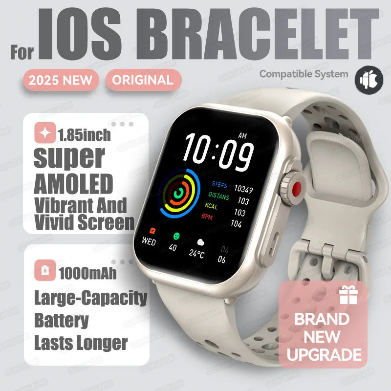 Nexoria® – Unisex Smartwatch with 1.85" AMOLED | Full Touch, Bluetooth Call, IP68 Waterproof, Sleek & Modern Design