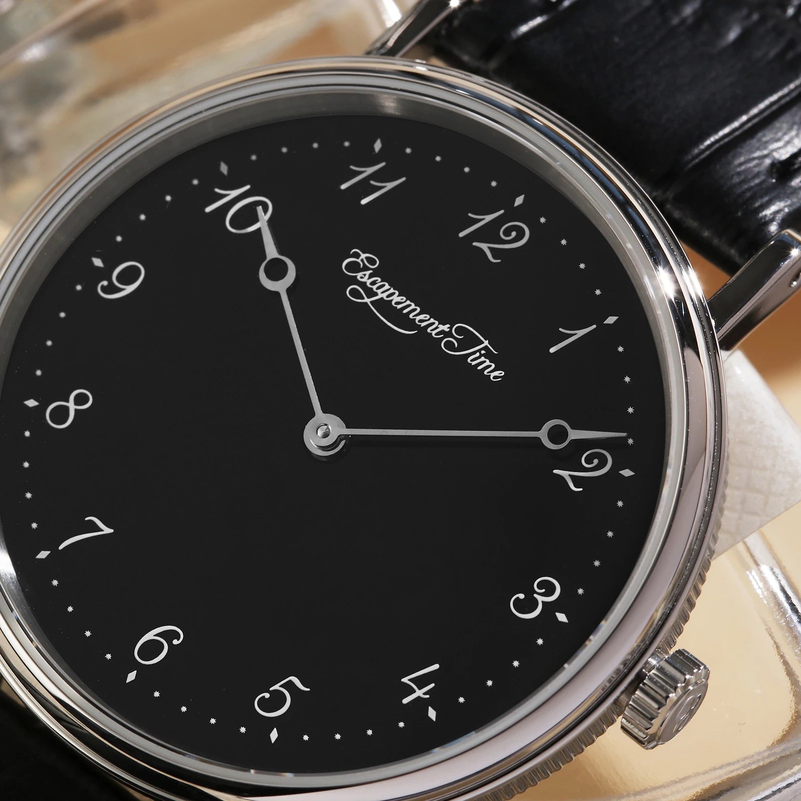 Avennoir® – Blancurel 38 | 38.5mm Quartz Watch with White Enamel Dial, Heat-Blued Hands & 50M Water Resistance