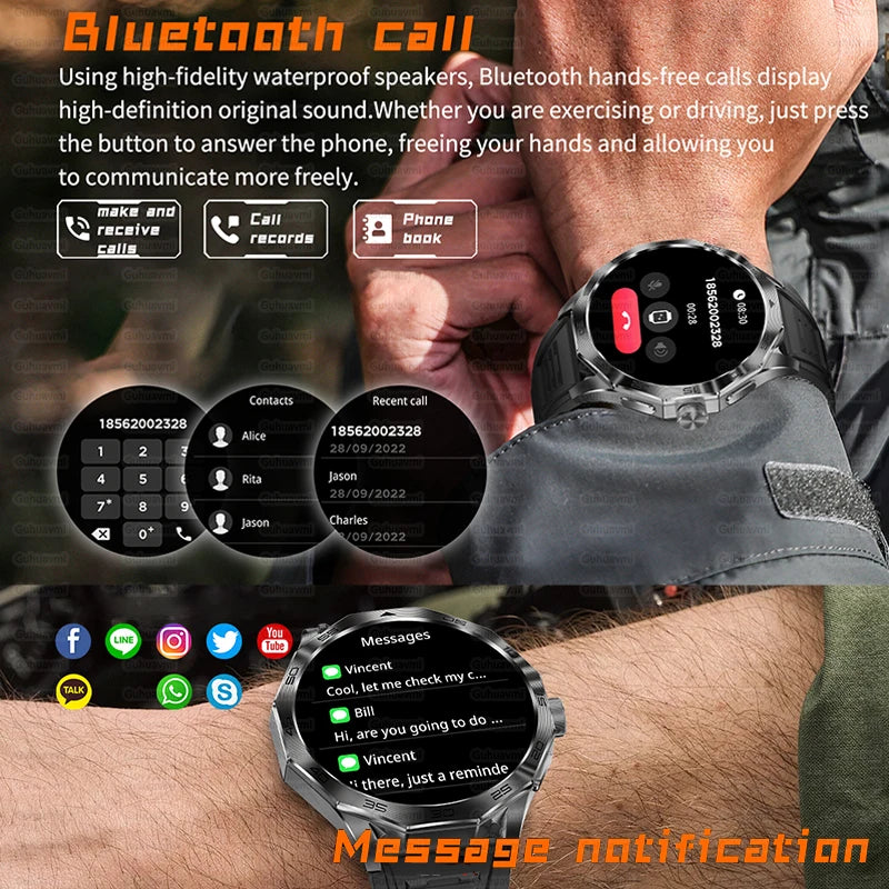 Venturox® – Outdoor GPS Smartwatch for Men | 750mAh Battery, Compass, Air Pressure, Bluetooth Call, Health & Sport Tracking