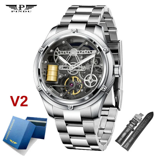 Silvian® – Men's Automatic Dress Watch | Miyota 8215, Sapphire Crystal, Leather Strap, 50m Waterproof