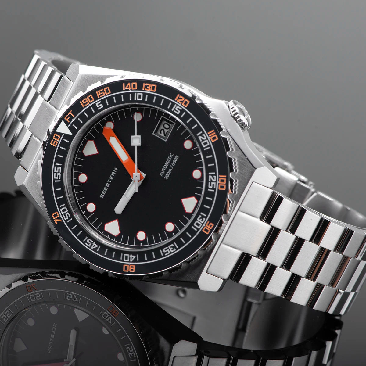 Maridive® – Men's Automatic Diver Watch | NH35 Movement, Ceramic Bezel, Sapphire, Luminous, Jubilee Bracelet, 600T Retro Style