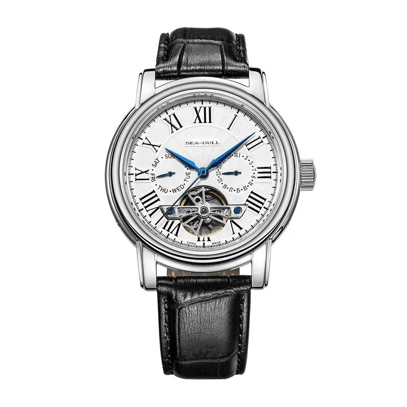 Darnell® – SteelMode 819 | Elegant Mechanical Watch for Men with Calendar & Stainless Steel Design