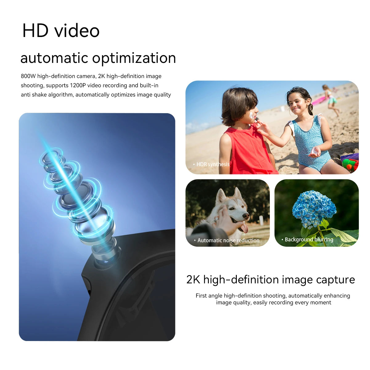 Virexa® – AI Smart Glasses with HD Camera & Voice Assistant | Bluetooth Calling, Smart Wearable Design