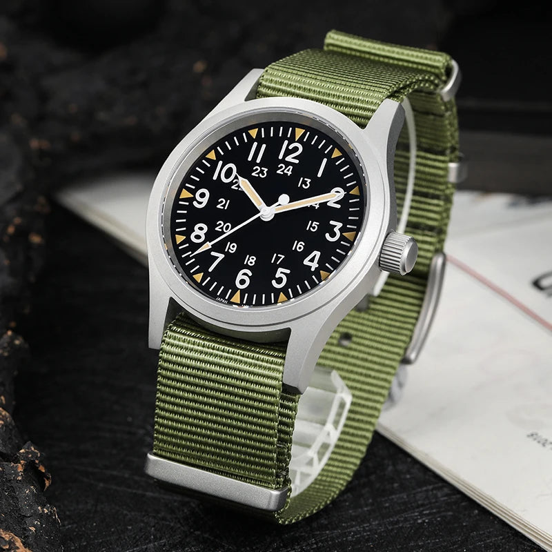 Solvara® – Mistréno ML05 | 38mm Vintage Men’s Watch with VH31 Sweep Movement, Domed Sapphire & Luminous Details