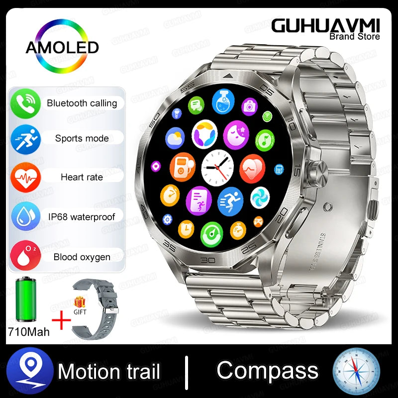 Venturox® – Outdoor GPS Smartwatch for Men | 750mAh Battery, Compass, Air Pressure, Bluetooth Call, Health & Sport Tracking