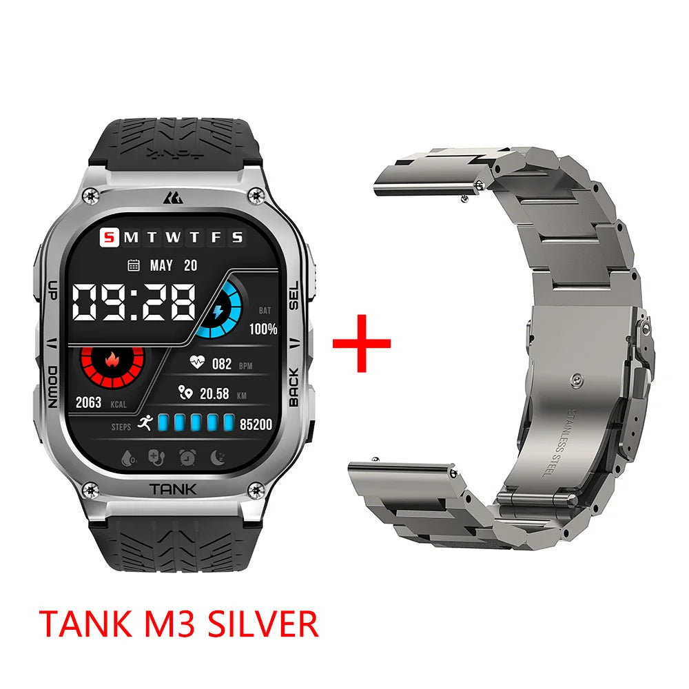 Ironvault® – Rugged Smartwatch with AMOLED AOD | Fitness Tracker, Bluetooth Call, 480mAh Battery, Waterproof (Men & Women)