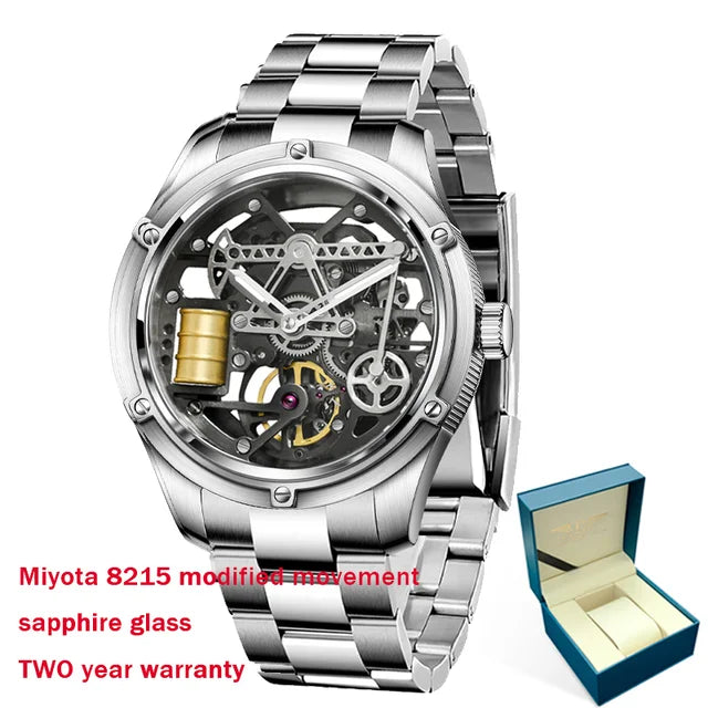 Silvian® – Men's Automatic Dress Watch | Miyota 8215, Sapphire Crystal, Leather Strap, 50m Waterproof