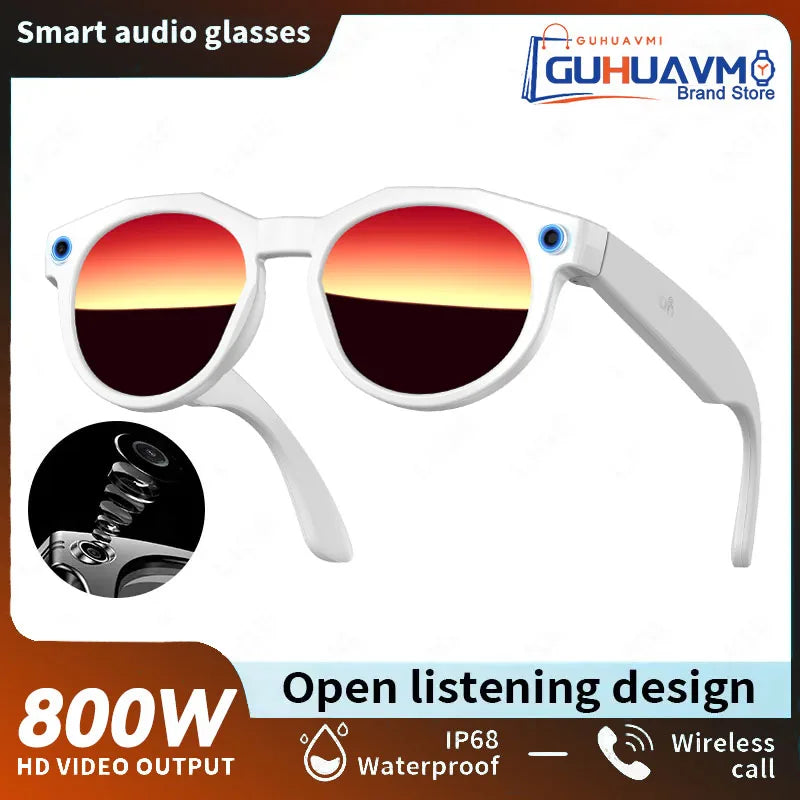 Optivex® – 8K AI Smart Sunglasses with Camera & Voice Assistant | Bluetooth Calling, Video Recording, Smart Wearable Design