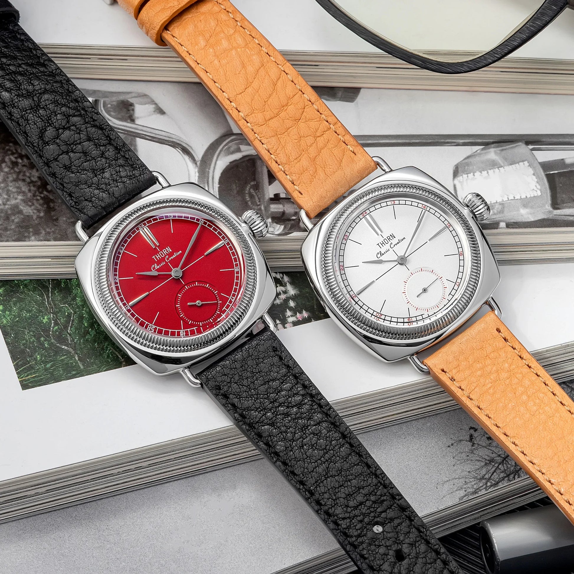 Mirellor® – Vintage Pillow Quartz Watch | 36MM, Classic Oyster Style, Couple Design, Imported Movement