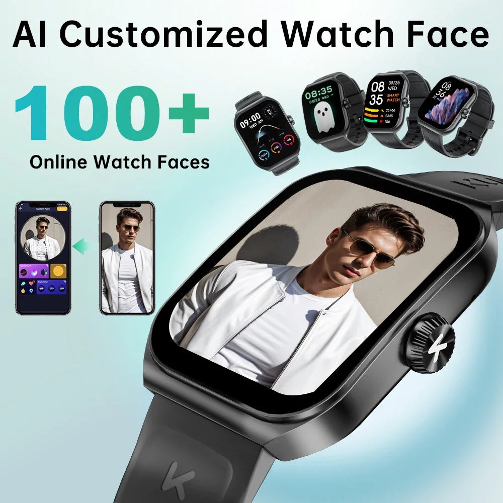 Vytalix® – Smartwatch with 100+ Sport Modes | 1.96" AMOLED, NFC, Bluetooth Call, Health & Sleep Monitor, IP68 Waterproof