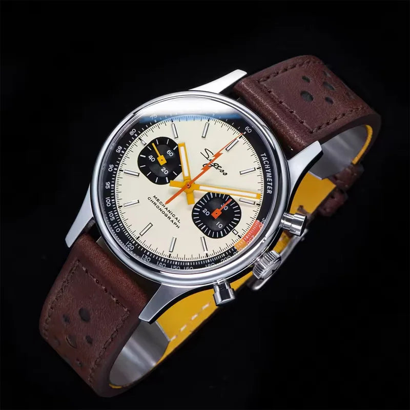 Braventh® – Aeromark ST19 | Men’s Mechanical Chronograph Watch with Swan-Neck Tianjin ST19, Pilot Styling & Sapphire Crystal
