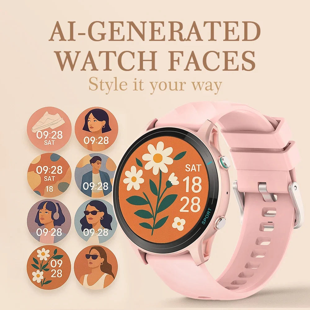 Lytenix® – Mindgo GW5 | Smartwatch with AI Faces, ChatGPT, Bluetooth Calling, 100+ Sports Modes & 2.5D Display