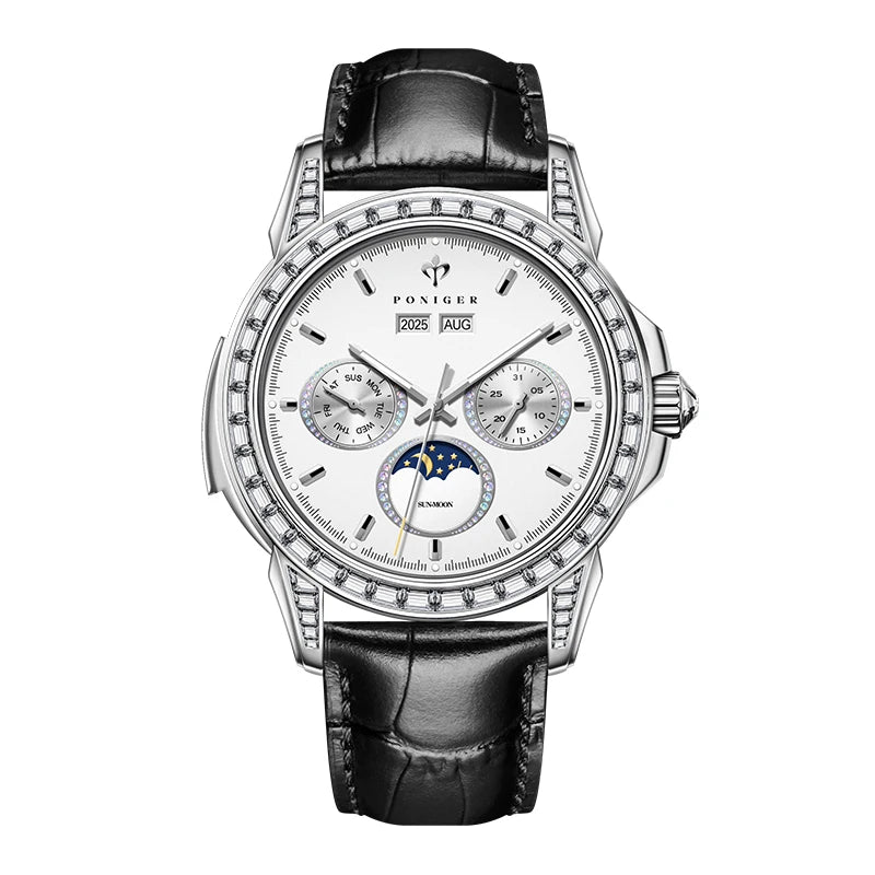 Arkenzo® – LumiEdge | Automatic Men’s Watch with Diamond-Like Bezel, Stainless Steel Frame & Waterproof Body
