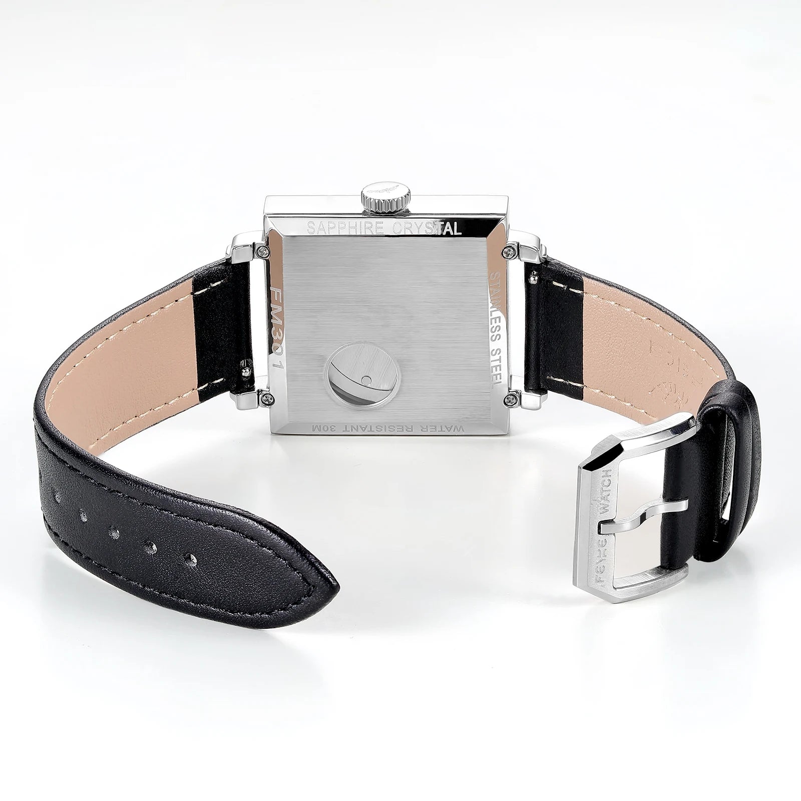 Frénoir® – Linqura FM301 | Minimalist Square Automatic Men’s Watch – Compact, Elegant & Perfect for Gifting