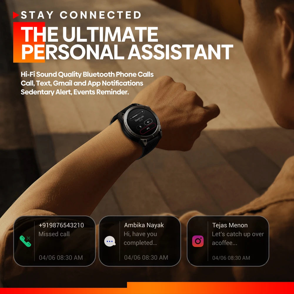 Gravitor® – PulseGrid S3 | GPS Sport Smartwatch with 1.43" AMOLED, Bluetooth Call, Heart Rate & SpO2 Tracking