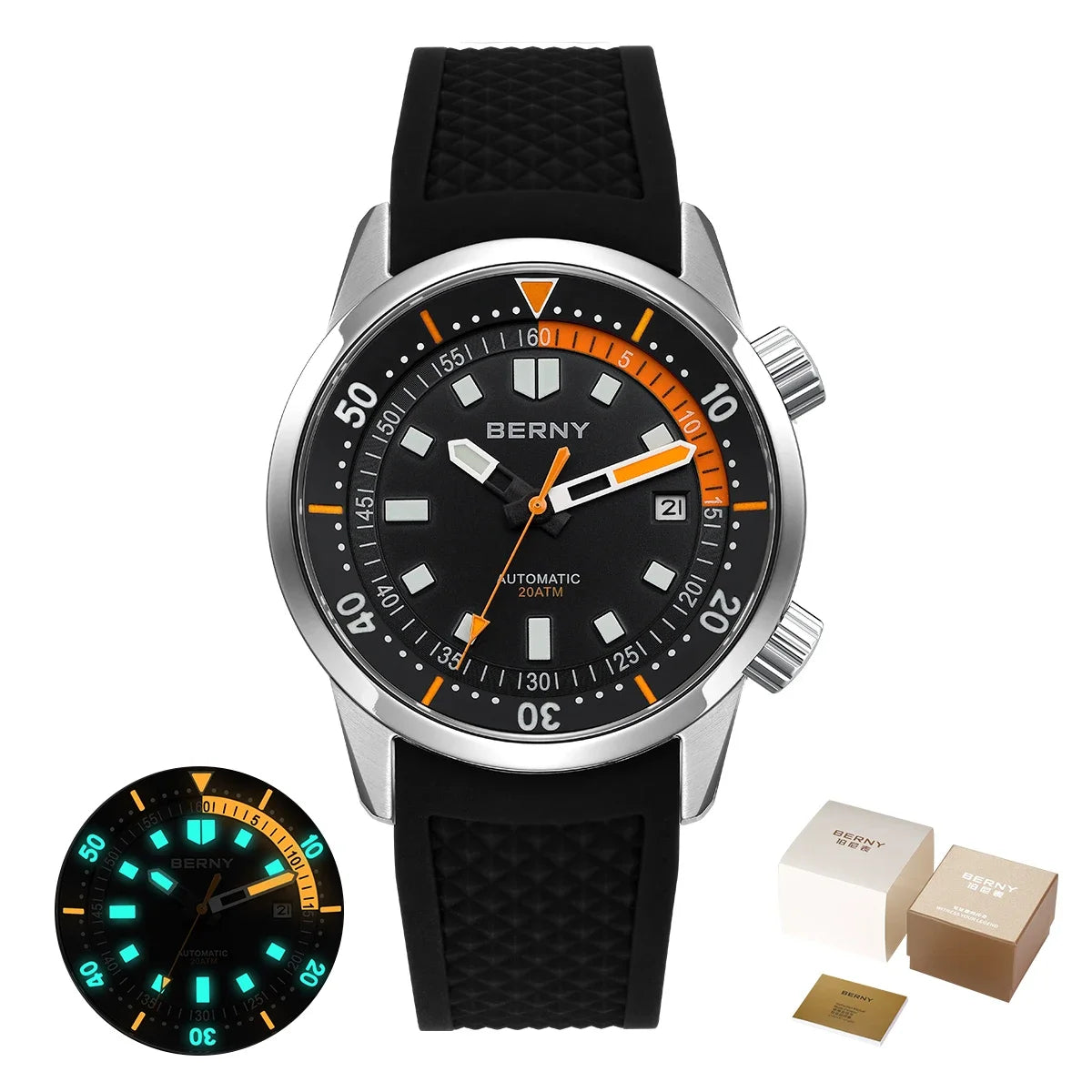 Hydronox® – Automatic Diver Watch for Men | 20ATM Waterproof, Super Luminous, Sapphire Crystal, Full Stainless Steel  Product Description