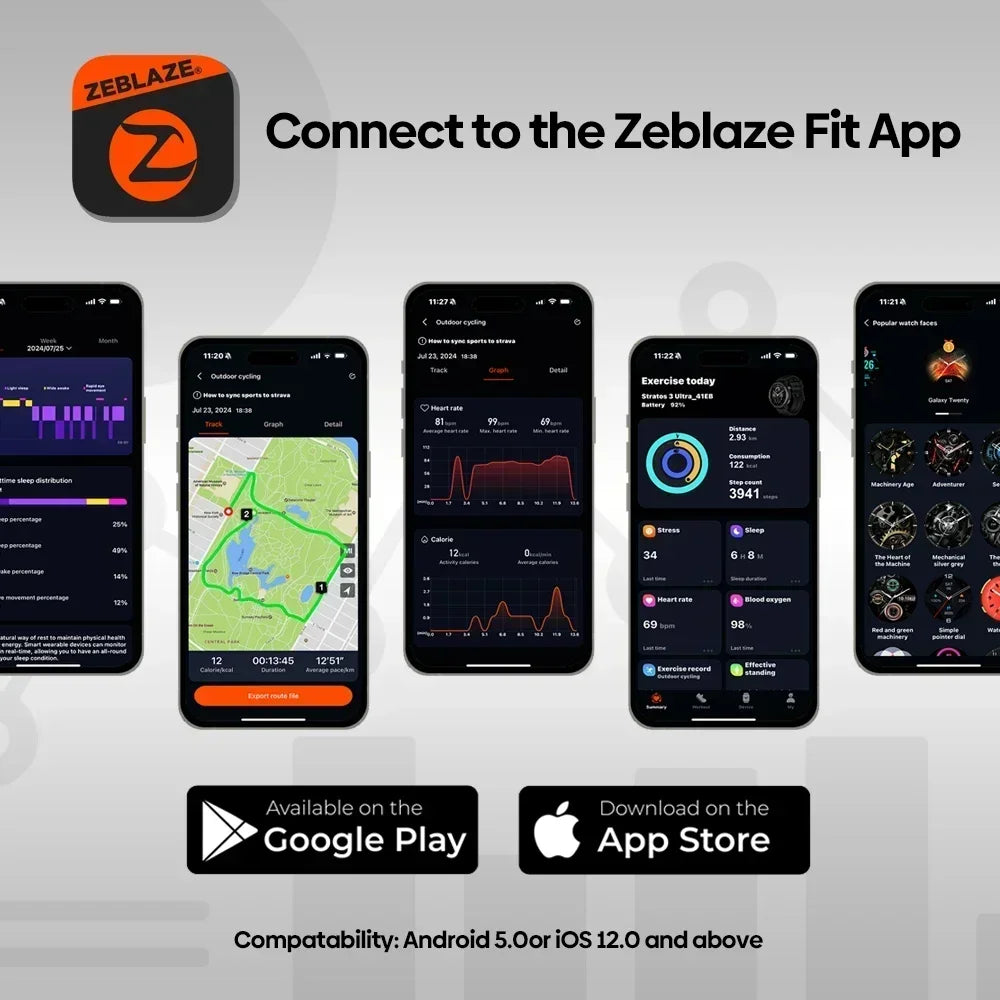 Z-Strider® – SkyForce Ultra | GPS Smartwatch with Compass, Dual GNSS & Bluetooth Call