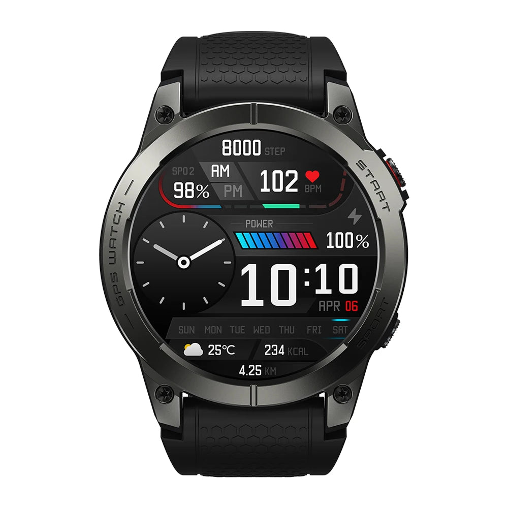 Gravitor® – PulseGrid S3 | GPS Sport Smartwatch with 1.43" AMOLED, Bluetooth Call, Heart Rate & SpO2 Tracking