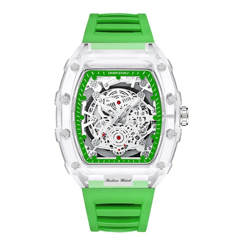 Tonvexis® – Fashion Tonneau Quartz Watch for Men | Luminous Hands, Calendar Display, Waterproof, Bold Personality Design