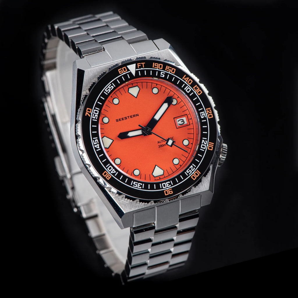 Maridive® – Men's Automatic Diver Watch | NH35 Movement, Ceramic Bezel, Sapphire, Luminous, Jubilee Bracelet, 600T Retro Style