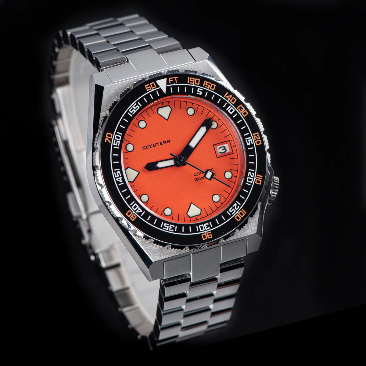 Maridive® – Men's Automatic Diver Watch | NH35 Movement, Ceramic Bezel, Sapphire, Luminous, Jubilee Bracelet, 600T Retro Style