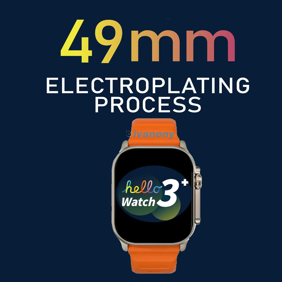Synvora® – HaloVerse 3U | 49mm AI Smartwatch with ChatGPT, Voice Assistant, App Notifications, Bluetooth Calling & Dual-Core Power