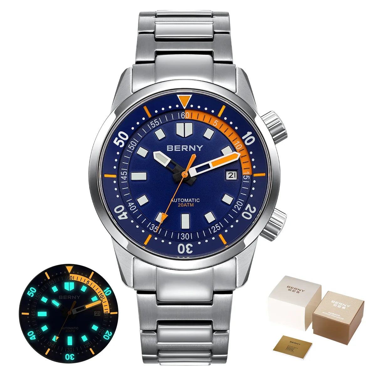 Hydronox® – Automatic Diver Watch for Men | 20ATM Waterproof, Super Luminous, Sapphire Crystal, Full Stainless Steel  Product Description