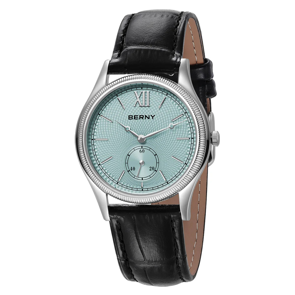 Eslenza® – Gentralis Ultra | Ultra-Thin Quartz Dress Watch for Men with Leather Band & Classic Stainless Steel Elegance