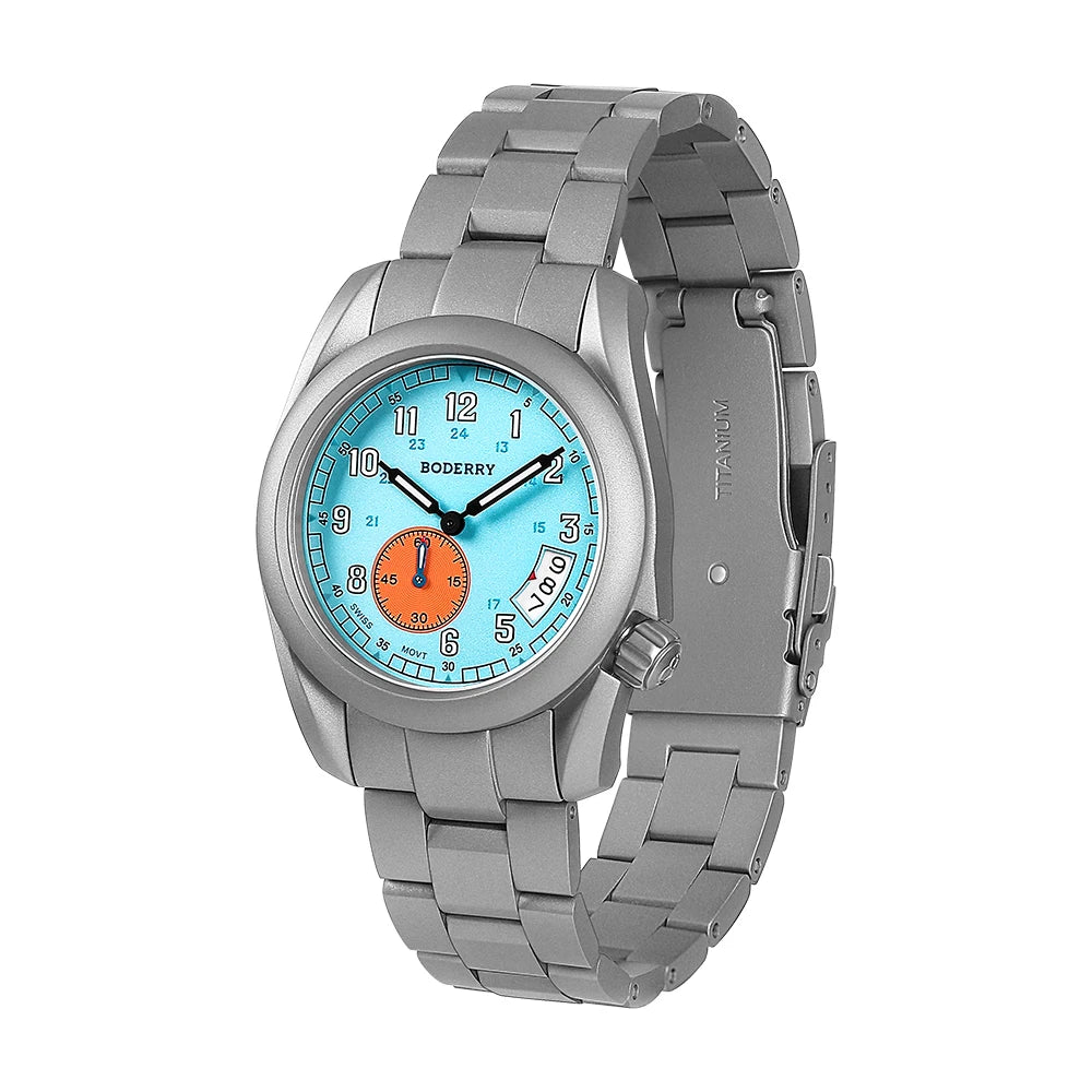 Tiravent® – Titanium Field Quartz Watch for Men | 38MM, Luminous Dial, 100M Waterproof, Military Sport Business Style