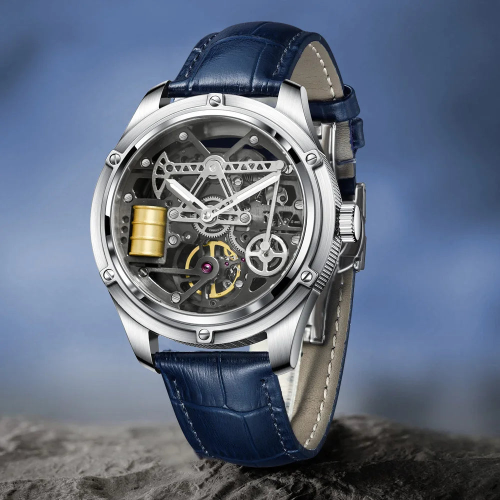 Silvian® – Men's Automatic Dress Watch | Miyota 8215, Sapphire Crystal, Leather Strap, 50m Waterproof
