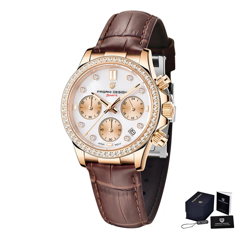 Velassia® – Classic Sapphire Quartz Watch for Women | 36MM, Japan Movement, 100M Waterproof, Elegant Dress Design
