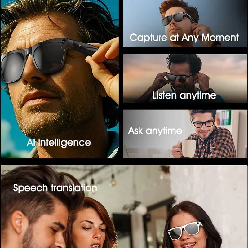 Auralens® – AI Smart Glasses with 8K Camera & Voice Assistant | Photochromic Lens, Bluetooth Calling, Real-Time Translation