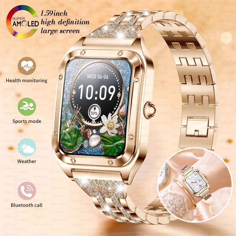 Sylphine® – Ultra Thin Luxury Smartwatch for Women | Full Touch, Heart Rate, Waterproof, Fitness & Wellness Tracker