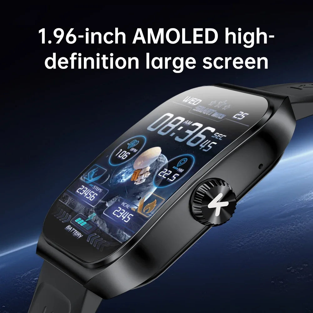 Vytalix® – Smartwatch with 100+ Sport Modes | 1.96" AMOLED, NFC, Bluetooth Call, Health & Sleep Monitor, IP68 Waterproof
