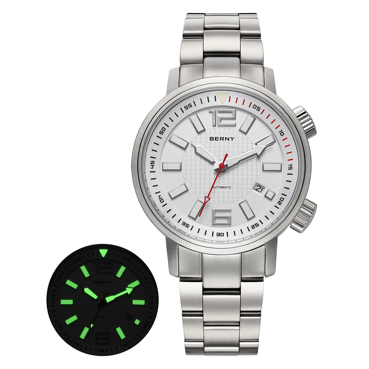 Kharvex® – Deepcore 44 | Automatic Diver Watch with Sapphire Crystal, Fluororubber Strap & 20ATM Water Resistance