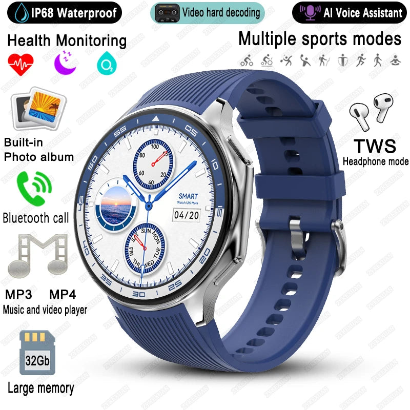 Memorix® – Premium Business Smartwatch with 32GB Storage | Album Sync, Fitness Tracker, Waterproof, iOS & Android Compatible