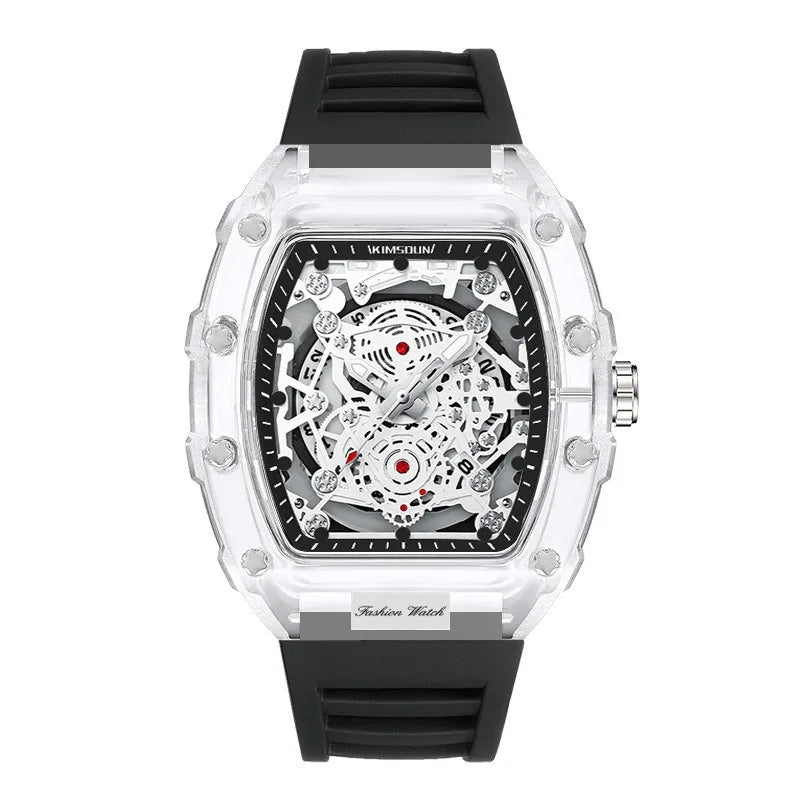Tonvexis® – Fashion Tonneau Quartz Watch for Men | Luminous Hands, Calendar Display, Waterproof, Bold Personality Design