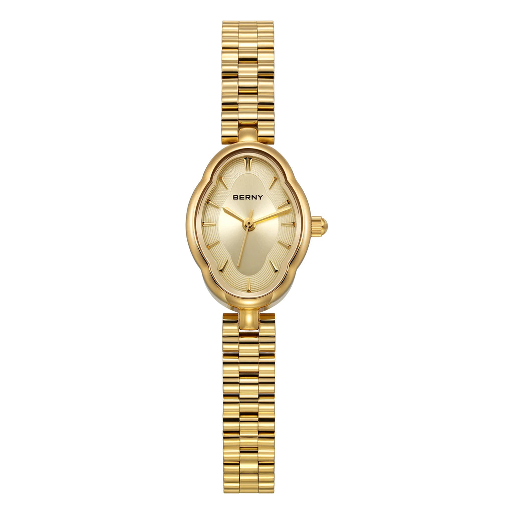 Oravelle® – Auréa Mini | Minimalist Gold Ladies’ Watch & Jewelry Bracelet Set – Petite, Elegant & Chic