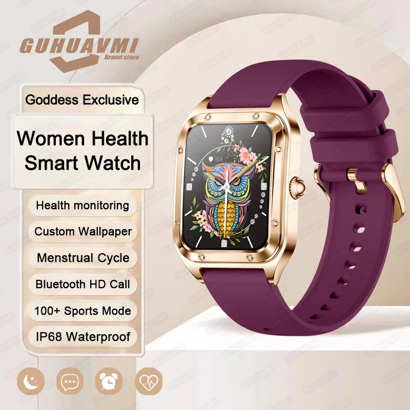 Sylphine® – Ultra Thin Luxury Smartwatch for Women | Full Touch, Heart Rate, Waterproof, Fitness & Wellness Tracker