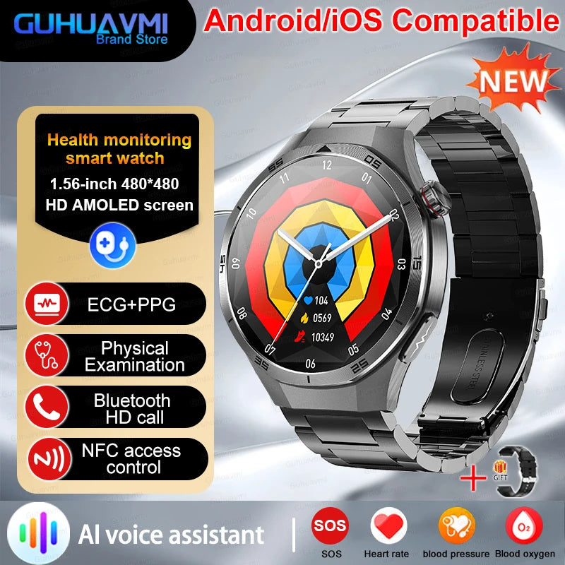 Healtrix® – BioScan 5 | 5-in-1 Health Smartwatch with Uric Acid, Blood Lipid, BP, Sleep Monitor & Bluetooth Call