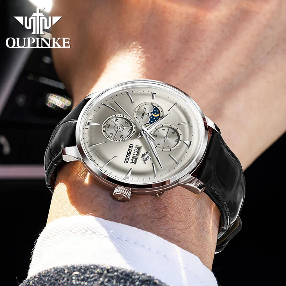 Eligon® – RegentAuto | Classic Men’s Mechanical Watch with Date, Luminous Hands & Waterproof Finish