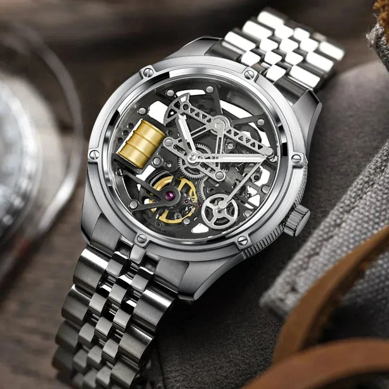 Silvian® – Men's Automatic Dress Watch | Miyota 8215, Sapphire Crystal, Leather Strap, 50m Waterproof