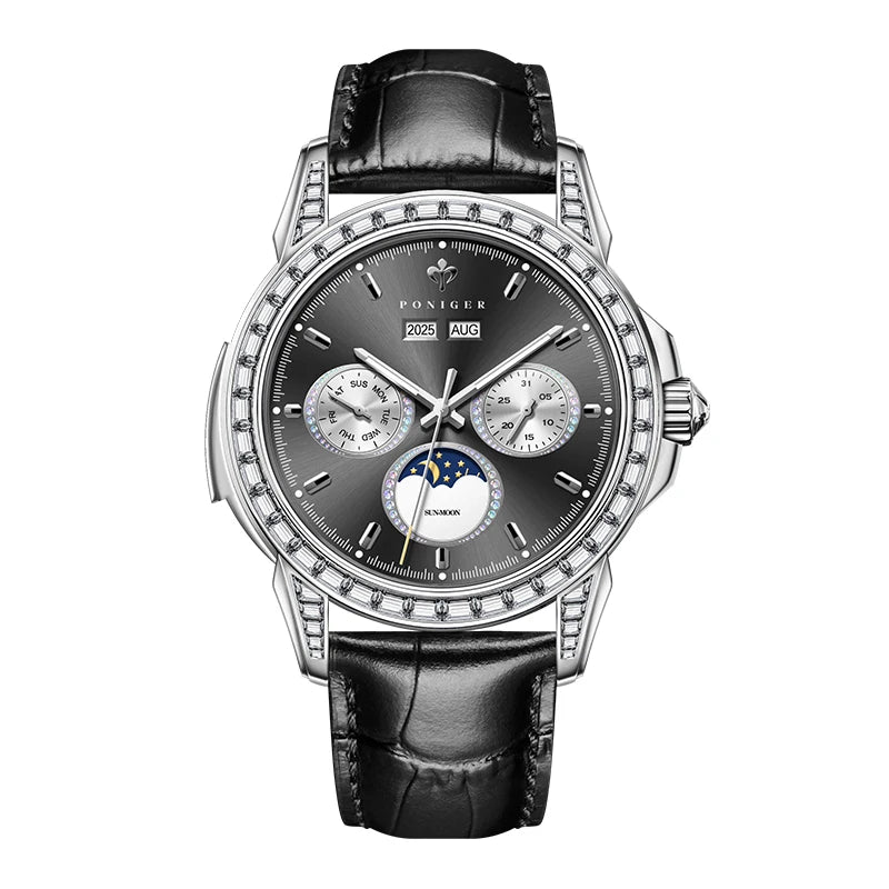 Arkenzo® – LumiEdge | Automatic Men’s Watch with Diamond-Like Bezel, Stainless Steel Frame & Waterproof Body