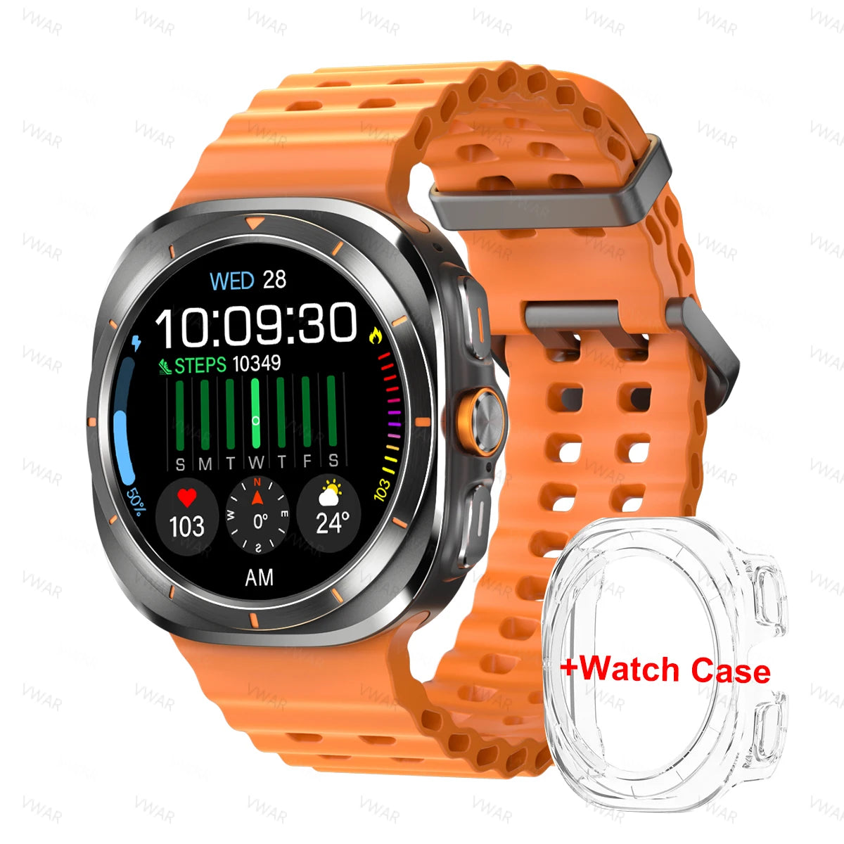 V-Watch® – PulseTrail | AMOLED Smartwatch with Call, Compass, SpO2 & IP68 Waterproof