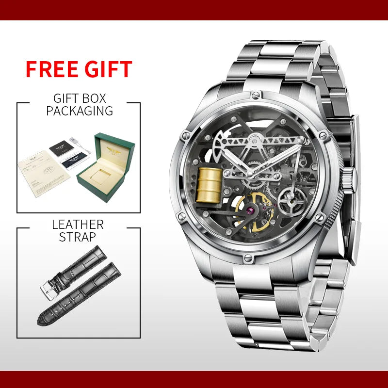 Silvian® – Men's Automatic Dress Watch | Miyota 8215, Sapphire Crystal, Leather Strap, 50m Waterproof