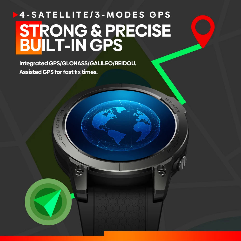 Gravitor® – PulseGrid S3 | GPS Sport Smartwatch with 1.43" AMOLED, Bluetooth Call, Heart Rate & SpO2 Tracking