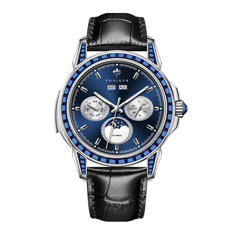 Arkenzo® – LumiEdge | Automatic Men’s Watch with Diamond-Like Bezel, Stainless Steel Frame & Waterproof Body