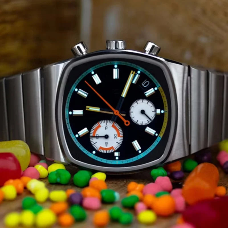 Chronovex® – High-End Wormhole Concept Watch for Men | Fashion Square Large Dial, Futuristic Sports Design